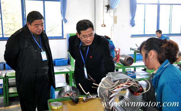 皖南電機:專家組成員在生產現場查看 皖南電機:專家組成員在生產現場查看