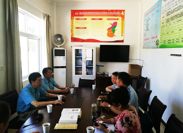 皖南電機董事長陳根喜、總經理陳學鋒到觀陽村扶貧